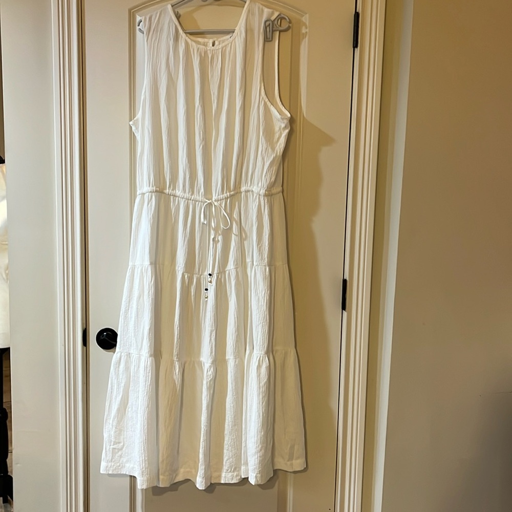 Calvin Klein White Sleeveless Maxi Sundress
